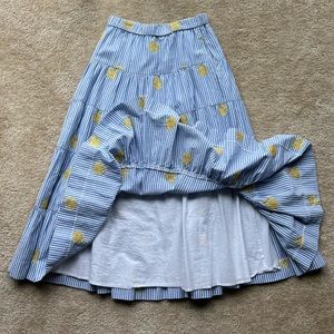 J.Crew Striped Pineapple Midi Skirt - Size XXS